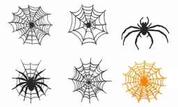 a spider and its webs in different styles