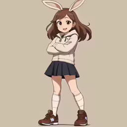 a girl with an adorable rabbit ears