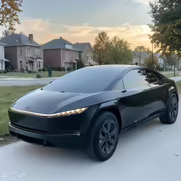 an electric car that looks like it is on the street