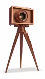 a small camera on a tripod stand