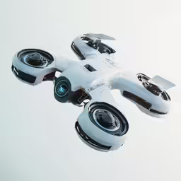 an electronic device is flying through the air