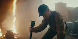 the man with the mic is doing something