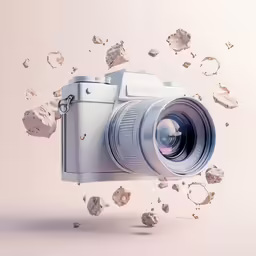 an object with some drops flying out of it