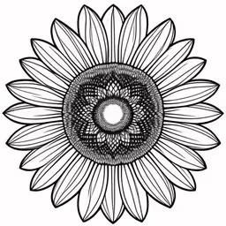 /tmp/FOOp7137v.jpg = a black and white flower in the center
,/tmp/FOOp7137v.jpg = a drawing of a sunflower made from crochet and stitchs
,/tmp/FOOp7137v.jpg = a drawing of a sunflower with lots of small details
,/tmp/FOOp7137v.jpg = a large black and white sunflower, with large petals
,/tmp/FOOp7137v.jpg = a black and white sunflower drawing
,/tmp/FOOp7137v.jpg = a sunflower with large petals and black circles
,/tmp/FOOp7137v.jpg = a drawing of a sunflower
