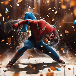 a superhero hero is captured in a picture