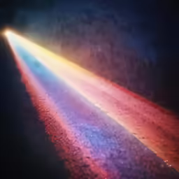 two colored lights coming from the back of the camera