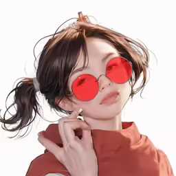 an illustration with sunglasses on the face that looks like a woman smoking a cigarette