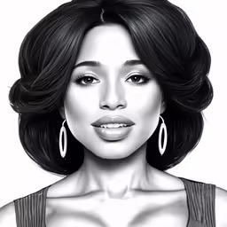 the portrait of woman with large earrings