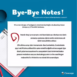 the front page of a book on bye - bye notes
