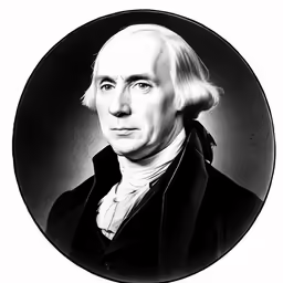 president george washington of the united states is shown in a black and white photograph