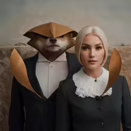 a couple of people standing next to each other