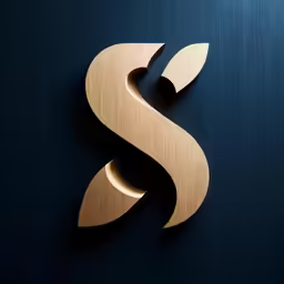 the wooden letter s on a dark blue background