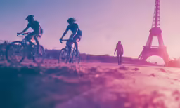 an image of two people on their bikes
