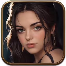 a digital portrait with very cute blue eyes