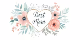 the best mom sign is surrounded by flowers
