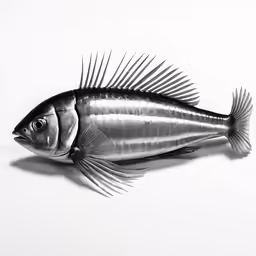 a fish is shown in the shape of a shadow