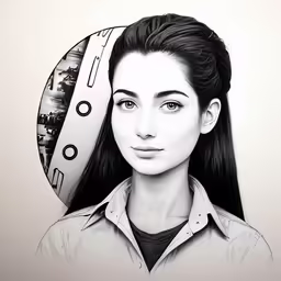 a woman with her hair in a bunt and an umbrella