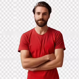 a man standing with his arms crossed and he has his hands folded