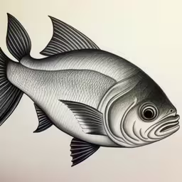 this is a pencil drawing of a fish,this is an image of a fish in graph