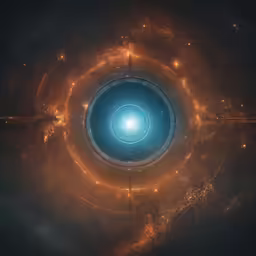 an aerial view of the center of a galactic disk