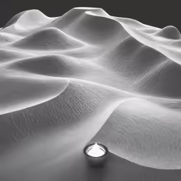 a light bulb lit in the desert sand by richard smith