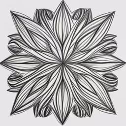 an intricate flower design with long petals
