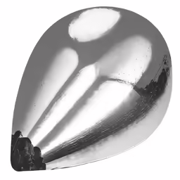 a silver object is in the middle of black and white