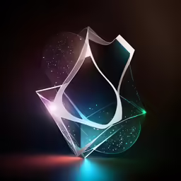 an abstract shape consisting of intersecting shapes