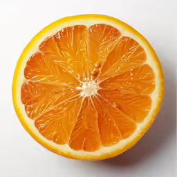 the orange is half eaten and has many things to say