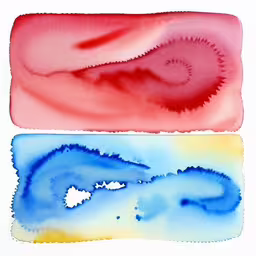 two colors that are different are red and blue