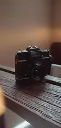 a camera sitting on top of a table