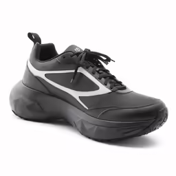 black and white sneakers on a white background