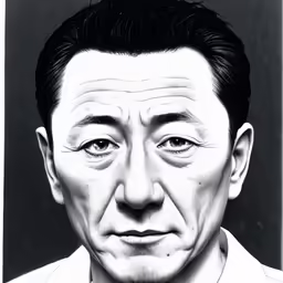 a very detailed drawing of a young man in a suit