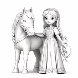 the princess and her horse pose for a photo