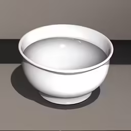 a white bowl is on the surface