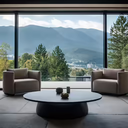 a living room that has a couch and chair