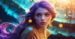 the movie girl with long hair is in a brightly lit photo