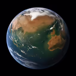an image of the earth from space with clouds