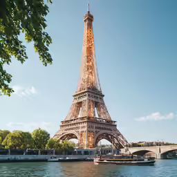 the eiffel tower is very tall and has a long balcony