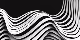 a wavy black and white background with curved lines