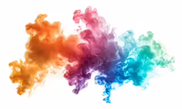rainbow colored smoke is coming out of a black pipe