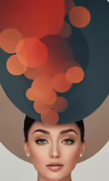 a woman wearing a large hat on her head