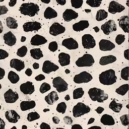 black and white cow skin and spots with white background