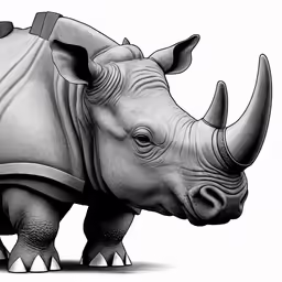 a rhinoceros with an image of the rhino
