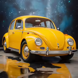 a close up view of a volkswagen type of car