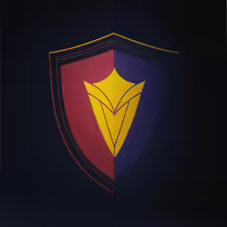a very colorful shield shield emblem is shown on black paper