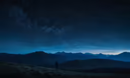 a person standing alone with the stars in the sky