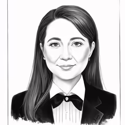 an adult portrait is shown in this drawing
