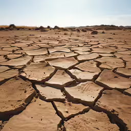 an arid area with a very shallow view