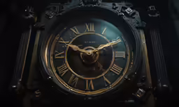 this is a close up shot of an old clock